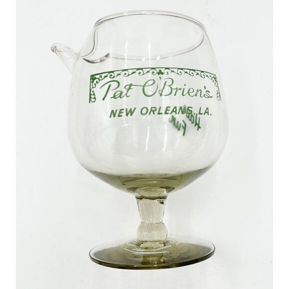 Pat O'Brien's New Orleans Cyclone Glass Pour Spout Snifter Barware Mardi Gras - Picture 1 of 5